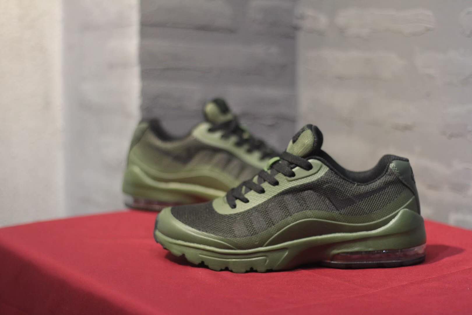 Men Nike Air Max Invigor Print 95 Army Green Black Shoes